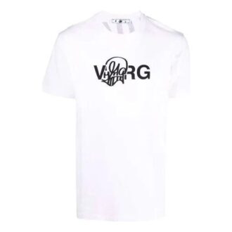 Jersey Off-White x Katsu con estampado cruzado, pantalones cortos y corte holgado, blanco Jersey Off-White x Katsu con estampado cruzado, pantalones cortos y corte holgado, blanco
