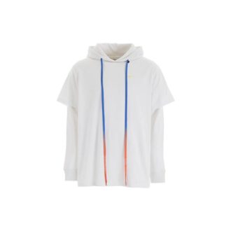 Jerséis de hombre estilo urbano, manga larga, lisos, de algodón, con logotipo, blancos
