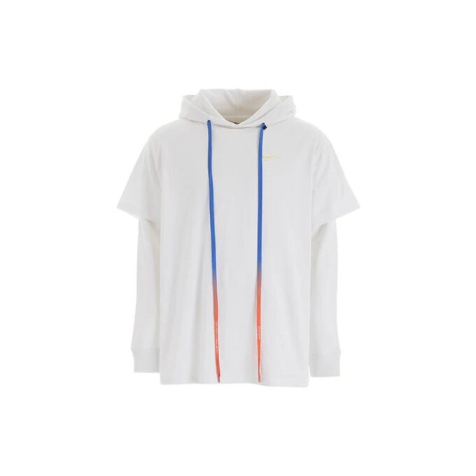 Jerséis de hombre estilo urbano, manga larga, lisos, de algodón, con logotipo, blancos