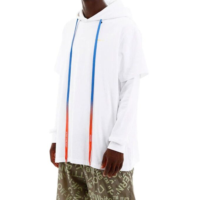 Jerséis de hombre estilo urbano, manga larga, lisos, de algodón, con logotipo, blancos
