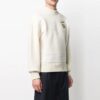 Jerséis de punto unisex con estampado y cuello redondo, color marfil