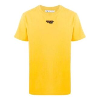 Logotipo estampado Manga corta Amarillo Logotipo estampado Manga corta Amarillo