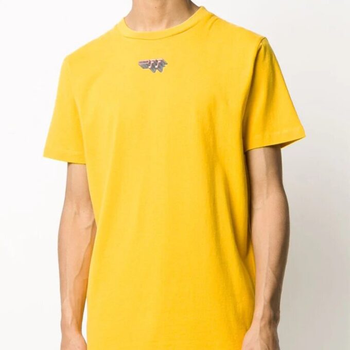 Logotipo estampado Manga corta Amarillo