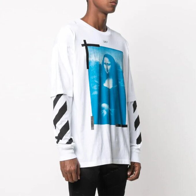 Manga larga con estampado SS21, blanco