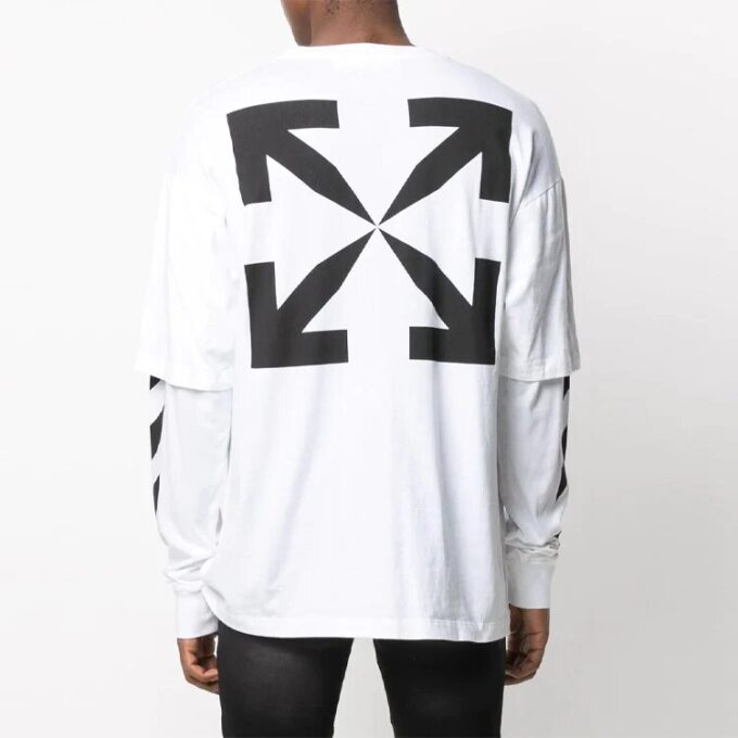 Manga larga con estampado SS21, blanco