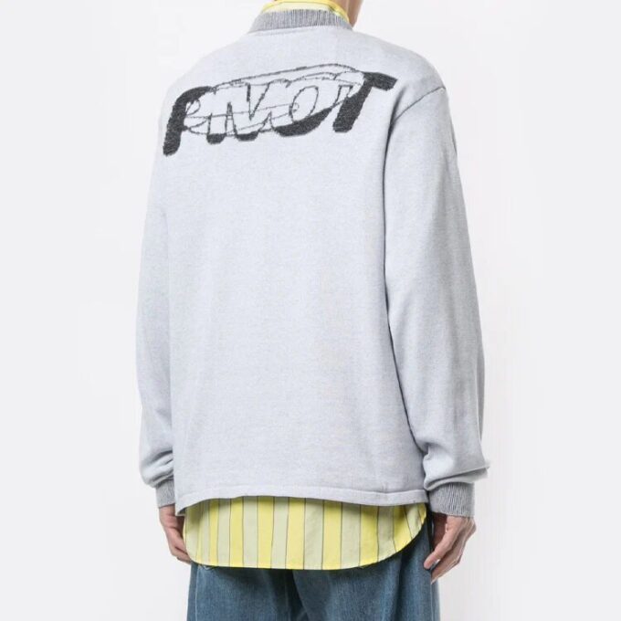 Mascarilla de punto para hombre Off-White Gris