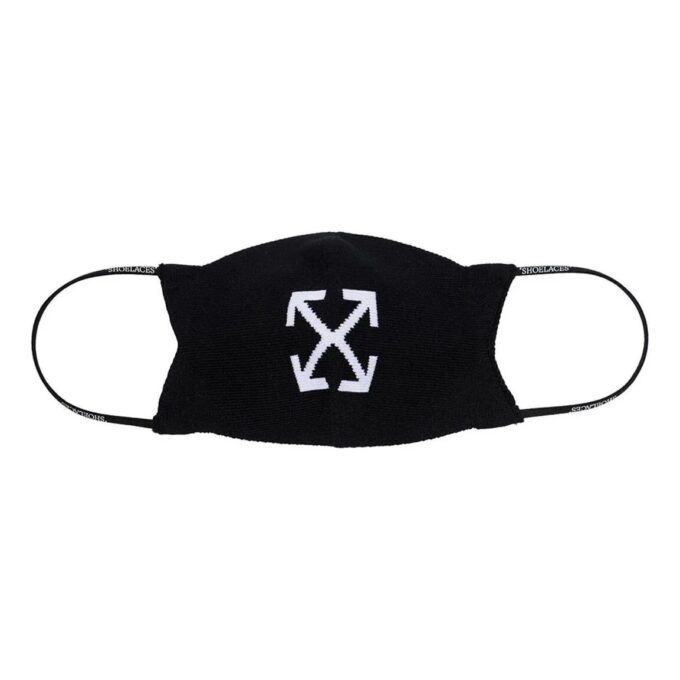 Mascarilla unisex con estampado SS21, color negro