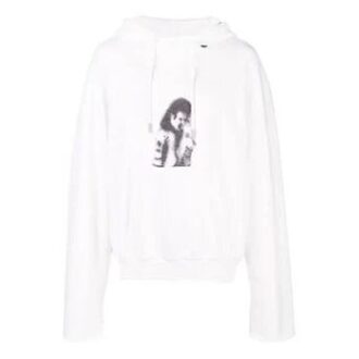 MJ con estampado, holgada, blanca MJ con estampado, holgada, blanca