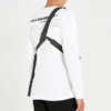 MJ Printing Camiseta de manga larga holgada blanca