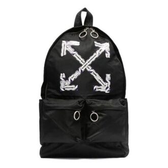 Mochila Airport Tape negra de la colección SS20 Mochila con estampado de flechas negra