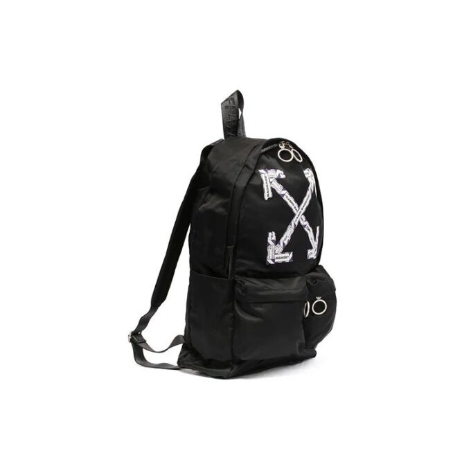 Mochila Airport Tape negra de la colección SS20 Mochila con estampado de flechas negra