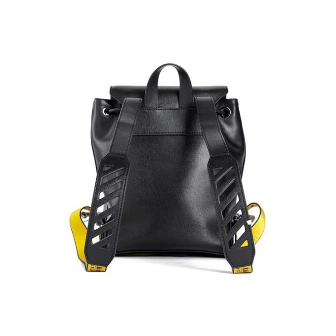 Mochila con correa para el hombro y logotipo a rayas Off-White, negra