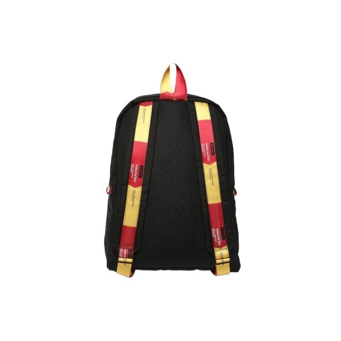 Mochila con detalle de correa fácil «Negro/Rosa»