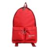 Mochila con eslogan impreso, color rojo