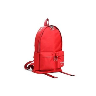 Mochila con eslogan impreso, color rojo
