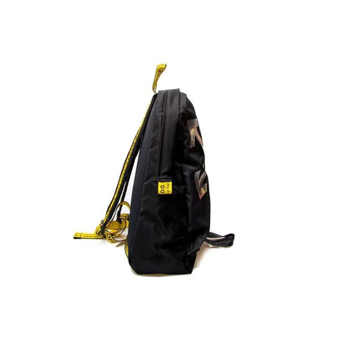Mochila con estampado de flechas de graffiti, negra