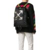 Mochila con estampado de flechas de graffiti, negra