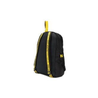 Mochila con estampado de flechas diagonales, color negro