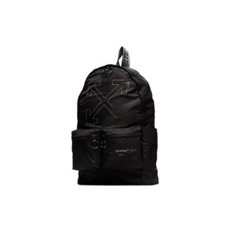 Mochila con estampado del logotipo, negra