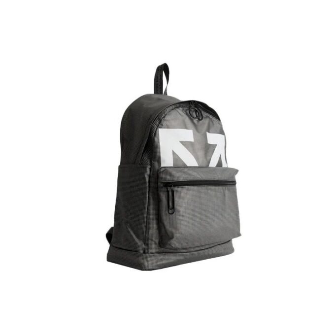 Mochila con logotipo estampado, gris