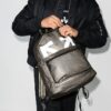 Mochila con logotipo estampado, gris