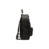 Mochila con logotipo ondulado y estampado de eslogan, negra