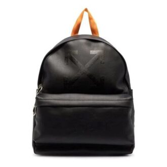 Mochila de cuero negra para hombre de Off-White
