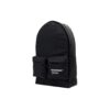 Mochila de moda con eslogan impreso, elegante, negra