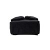 Mochila de moda con eslogan impreso, elegante, negra