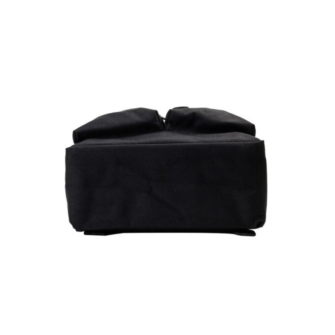 Mochila de moda con eslogan impreso, elegante, negra