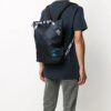 Mochila escolar con 20 logotipos Azul