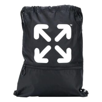 Mochila escolar con cordones Arrows, negra