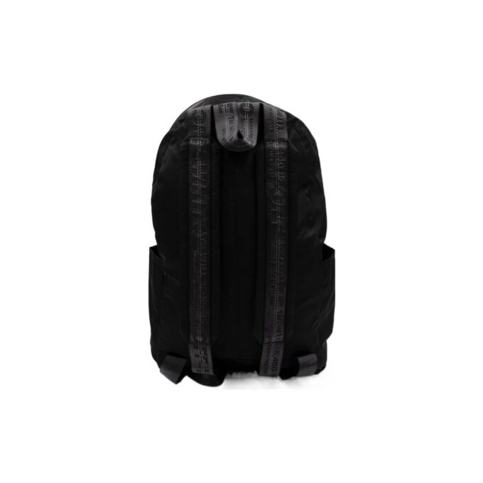 Mochila escolar con logo, estampado de letras en estilo graffiti, cremallera y múltiples bolsillos, color negro