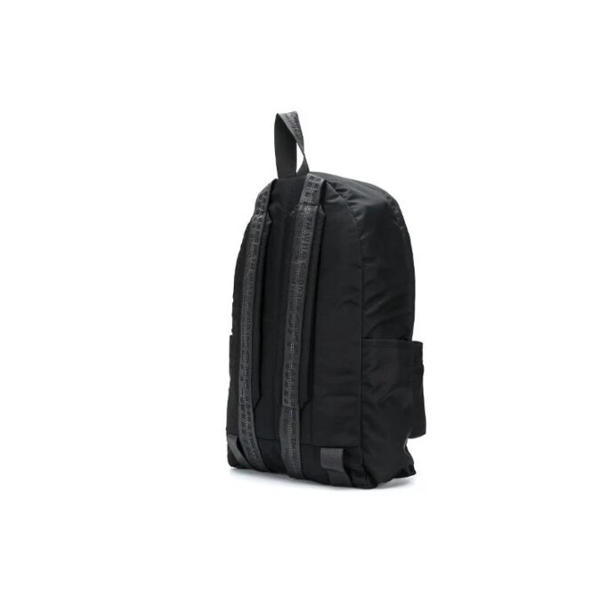 Mochila escolar de estilo industrial con 20 bolsillos y estampado de letras clásicas
