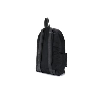 Mochila escolar de estilo industrial con 20 logotipos, eslóganes y letras impresas y múltiples bolsillos