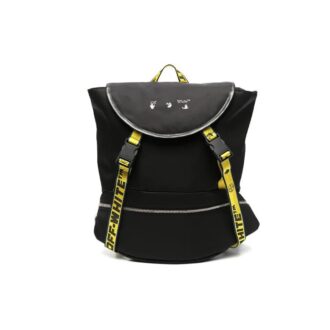Mochila escolar funcional Off-White para hombre con estampado del logotipo 21, color negro