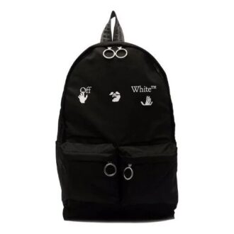 Mochila Off-White para hombre con estampado del logotipo en negro