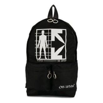 Mochila Off-White para hombre con logotipo Arrow, color negro