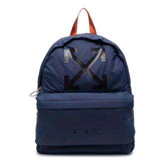 Mochila unisex con estampado de logotipo, azul