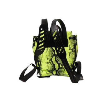 Mochila unisex de nailon con estampado de serpiente, mini, amarilla