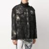 Nueva chaqueta Field Tie Dye, corte holgado, verde oscuro