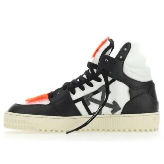 Off-Court 3.0 de piel y lona «Negro, blanco y naranja»