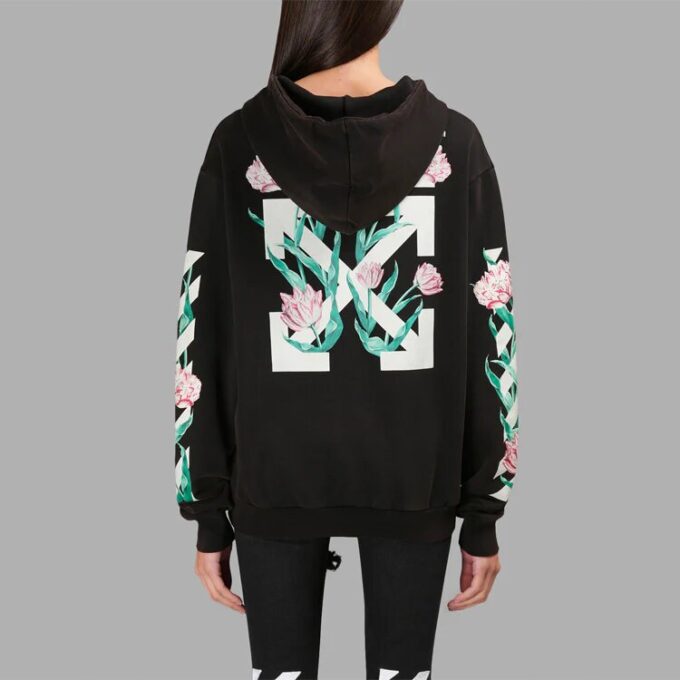 Off-White C O Virgil Abloh Floral «Negro»