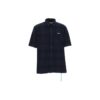 Off-White Camisa de manga corta para hombre SS22 con estampado de letras y cuadros de flechas, azul