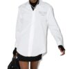 Off-White Camisa de manga larga estampada, blanca