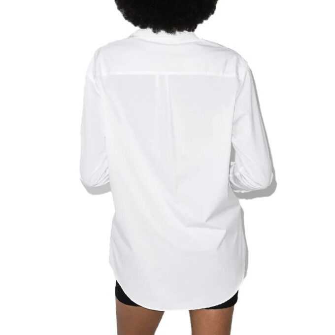 Off-White Camisa de manga larga estampada, blanca
