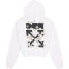 Off-White Camiseta blanca holgada con estampado de letras en la espalda