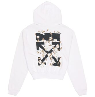 Off-White Camiseta blanca holgada con estampado de letras en la espalda