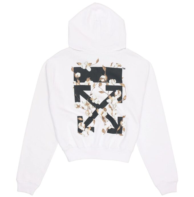 Off-White Camiseta blanca holgada con estampado de letras en la espalda
