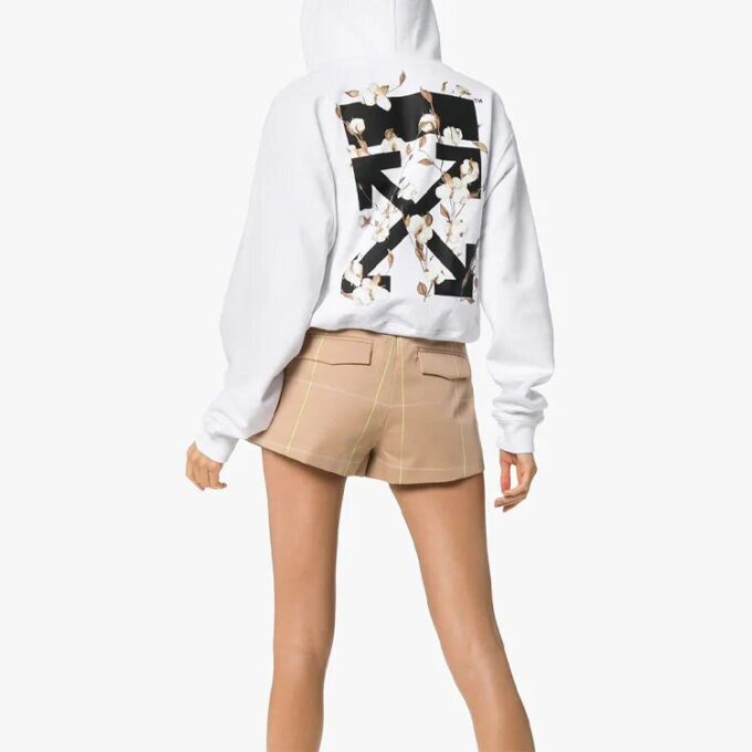 Off-White Camiseta blanca holgada con estampado de letras en la espalda